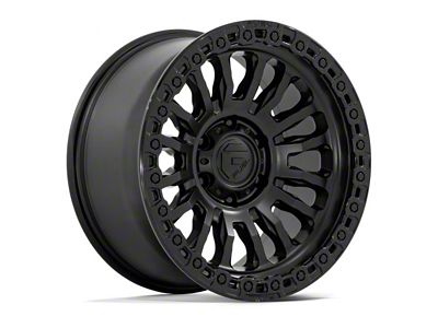 Fuel Wheels Rincon Matte Black with Gloss Black Lip Wheel; 20x9 (18-24 Jeep Wrangler JL)