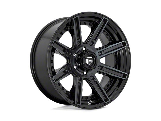 Fuel Wheels Rogue Gloss Machined Double Dark Tint Wheel; 20x10 (18-24 Jeep Wrangler JL)