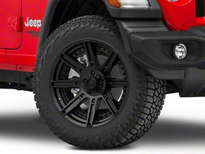 Fuel Wheels Rogue Matte Black Wheel; 20x9; 1mm Offset (18-24 Jeep Wrangler JL)