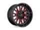 Fuel Wheels Stroke Gloss Black with Red Tinted Clear Wheel; 20x10 (18-24 Jeep Wrangler JL)