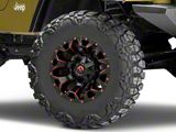 Fuel Wheels Assault Matte Black Red Milled Wheel; 17x9; 1mm Offset (97-06 Jeep Wrangler TJ)