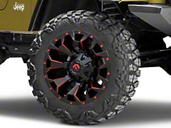 Fuel Wheels Assault Matte Black Red Milled Wheel; 20x9; 1mm Offset (97-06 Jeep Wrangler TJ)