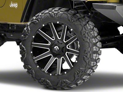 Fuel Wheels Contra Matte Black Milled Wheel; 20x9; 1mm Offset (97-06 Jeep Wrangler TJ)