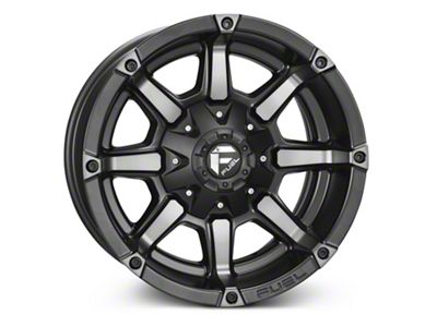 Fuel Wheels Coupler Matte Black Machined Wheel; 18x9; -12mm Offset (87-95 Jeep Wrangler YJ)