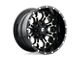 Fuel Wheels Crush Gloss Machined Double Dark Tint Wheel; 17x9 (97-06 Jeep Wrangler TJ)