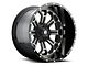 Fuel Wheels Crush Matte Black Machined Wheel; 20x10 (87-95 Jeep Wrangler YJ)