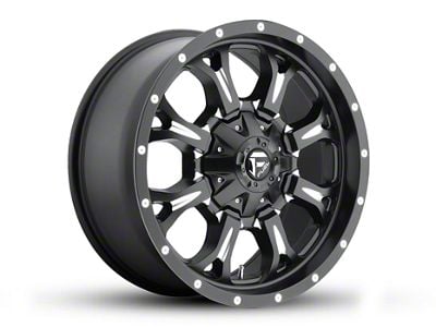 Fuel Wheels Krank Matte Black Milled Wheel; 20x9; 1mm Offset (87-95 Jeep Wrangler YJ)