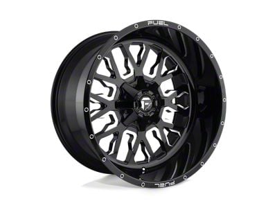 Fuel Wheels Stroke Gloss Black Milled Wheel; 20x10; -18mm Offset (97-06 Jeep Wrangler TJ)