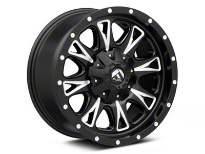 Fuel Wheels Throttle Matte Black Milled Wheel; 18x9; 1mm Offset (87-95 Jeep Wrangler YJ)