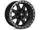 Fuel Wheels Trophy Matte Black with Anthracite Ring Wheel; 17x8.5; -6mm Offset (87-95 Jeep Wrangler YJ)