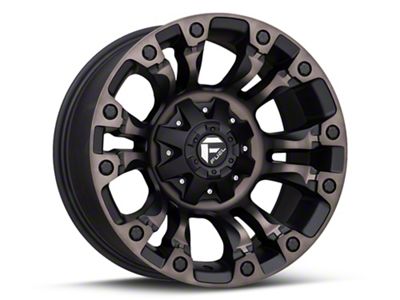 Fuel Wheels Vapor Matte Black Machined Wheel; 20x9; 1mm Offset (87-95 Jeep Wrangler YJ)