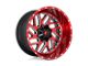 Fuel Wheels Triton Candy Red Milled Wheel; 22x10 (18-24 Jeep Wrangler JL)