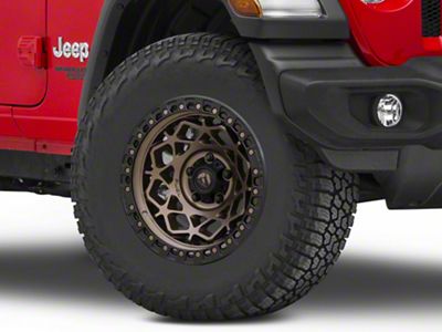 Fuel Wheels Unit Matte Bronze with Matte Black Ring Wheel; 17x9 (18-24 Jeep Wrangler JL)