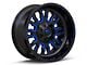 Fuel Wheels Stroke Gloss Black with Blue Tinted Clear Wheel; 20x10 (87-95 Jeep Wrangler YJ)