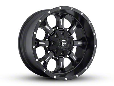 Fuel Wheels Krank Matte Black Milled Wheel; 20x10 (97-06 Jeep Wrangler TJ)