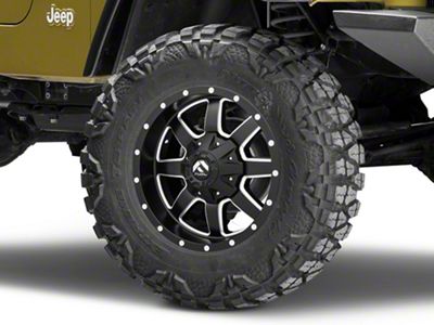 Fuel Wheels Maverick Matte Black Milled Wheel; 17x8.5; 32mm Offset (97-06 Jeep Wrangler TJ)