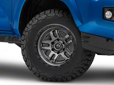 Fuel Wheels Ammo Matte Gunmetal with Black Bead Ring 6-Lug Wheel; 17x9; -12mm Offset (16-23 Tacoma)