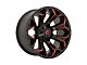 Fuel Wheels Assault Matte Black Red Milled 5-Lug Wheel; 17x9; -12mm Offset (05-15 Tacoma)