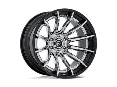 Fuel Wheels Burn Chrome with Gloss Black Lip 6-Lug Wheel; 20x9; 1mm Offset (2024 Tacoma)
