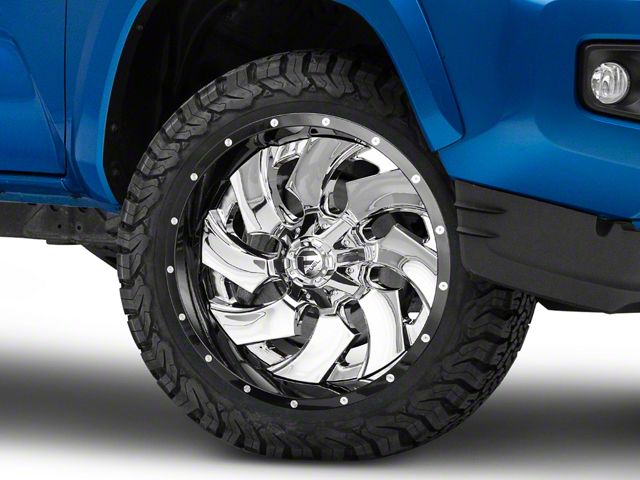 Fuel Wheels Cleaver Chrome with Gloss Black 6-Lug Wheel; 22x10; -13mm Offset (16-23 Tacoma)