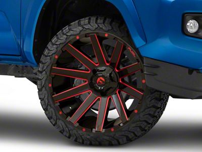 Fuel Wheels Contra Gloss Black with Red Tint 6-Lug Wheel; 22x10; -19mm Offset (16-23 Tacoma)