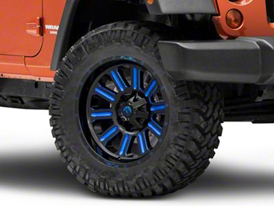 Fuel Wheels Hardline Gloss Black with Blue Tinted Clear 5-Lug Wheel; 20x10; -18mm Offset (05-15 Tacoma)