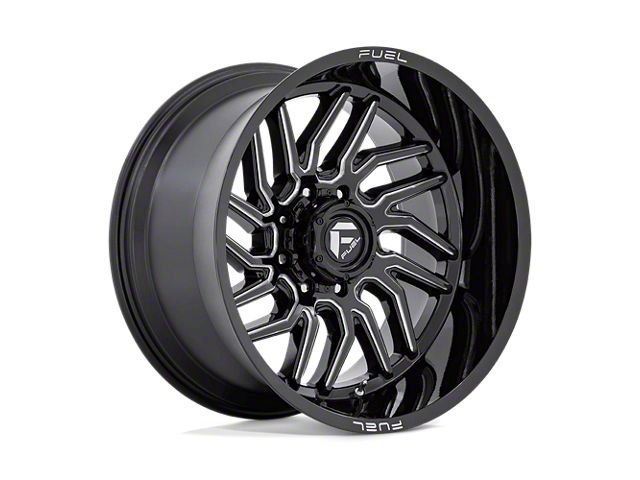 Fuel Wheels Hurricane Gloss Black Milled 6-Lug Wheel; 24x12; -44mm Offset (16-23 Tacoma)