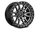 Fuel Wheels Rebel Matte Gunmetal with Black Bead Ring 6-Lug Wheel; 22x12; -44mm Offset (16-23 Tacoma)