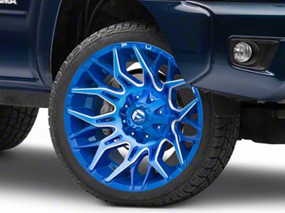 Fuel Wheels Twitch Anodized Blue Milled 5-Lug Wheel; 22x12; -44mm Offset (05-15 Tacoma)