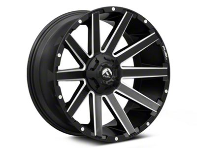 Fuel Wheels Contra Matte Black Milled 6-Lug Wheel; 22x10; -19mm Offset (17-24 Titan)