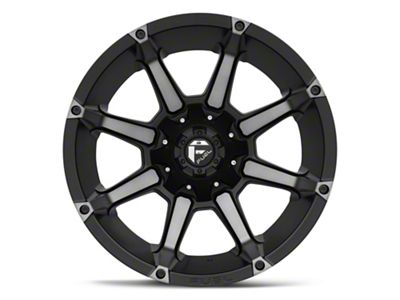 Fuel Wheels Coupler Matte Black Machined 6-Lug Wheel; 18x9; -12mm Offset (17-24 Titan)