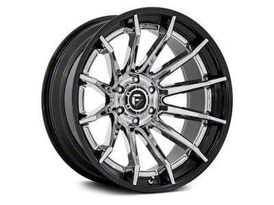 Fuel Wheels Fusion Forged Burn Chrome with Gloss Black Lip 6-Lug Wheel; 22x12; -44mm Offset (17-24 Titan)