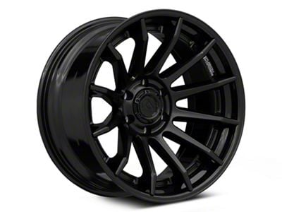 Fuel Wheels Fusion Forged Burn Matte Black with Gloss Black Lip 6-Lug Wheel; 22x12; -44mm Offset (17-24 Titan)