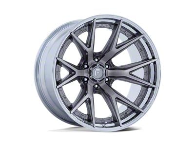 Fuel Wheels Fusion Forged Catalyst Platinum with Chrome Lip 6-Lug Wheel; 20x9; 1mm Offset (17-24 Titan)