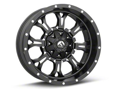 Fuel Wheels Krank Matte Black Milled 6-Lug Wheel; 20x12; -44mm Offset (17-24 Titan)