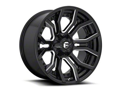 Fuel Wheels Rage Gloss Black Milled 6-Lug Wheel; 20x9; 1mm Offset (17-24 Titan)