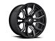 Fuel Wheels Rage Gloss Black Milled 6-Lug Wheel; 20x9; 1mm Offset (17-24 Titan)