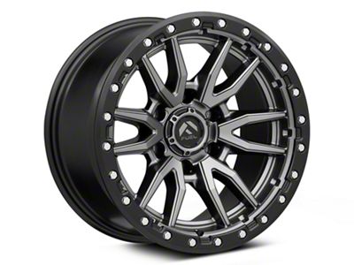 Fuel Wheels Rebel Matte Gunmetal with Black Bead Ring 6-Lug Wheel; 18x9; -12mm Offset (17-24 Titan)