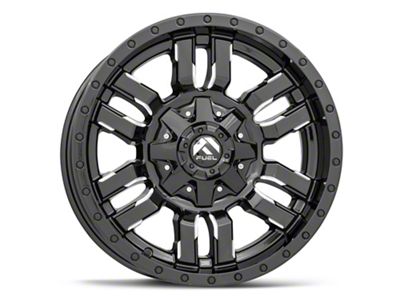 Fuel Wheels Sledge Gloss Black Milled 6-Lug Wheel; 18x9; 1mm Offset (17-24 Titan)