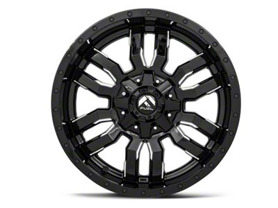 Fuel Wheels Sledge Gloss Black Milled 6-Lug Wheel; 20x9; 1mm Offset (17-24 Titan)