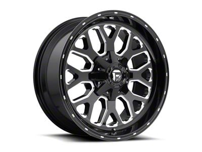 Fuel Wheels Titan Gloss Black Milled 6-Lug Wheel; 20x9; 1mm Offset (17-24 Titan)