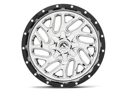 Fuel Wheels Triton Chrome with Gloss Black Lip 6-Lug Wheel; 20x10; -19mm Offset (17-24 Titan)