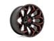 Fuel Wheels Assault Matte Black Red Milled 6-Lug Wheel; 18x9; 19mm Offset (16-24 Titan XD)