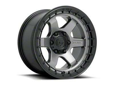 Fuel Wheels Block Matte Gunmetal with Black Ring 6-Lug Wheel; 18x9; -12mm Offset (16-24 Titan XD)