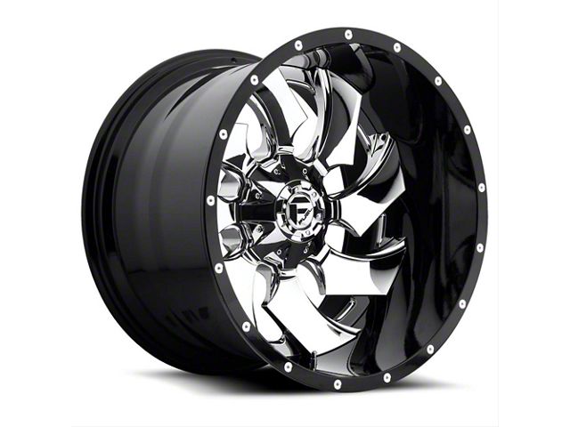 Fuel Wheels Cleaver Chrome with Gloss Black 6-Lug Wheel; 22x10; -13mm Offset (16-24 Titan XD)