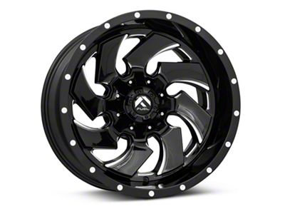 Fuel Wheels Cleaver Gloss Black Milled 6-Lug Wheel; 18x9; -12mm Offset (16-24 Titan XD)