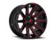 Fuel Wheels Contra Gloss Black Red Tinted Clear 6-Lug Wheel; 20x9; 1mm Offset (16-24 Titan XD)