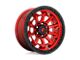 Fuel Wheels Covert Candy Red with Black Bead Ring 6-Lug Wheel; 20x10; -18mm Offset (16-24 Titan XD)