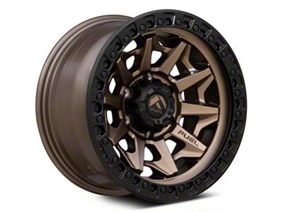 Fuel Wheels Covert Matte Bronze with Black Bead Ring 6-Lug Wheel; 18x9; -12mm Offset (16-24 Titan XD)