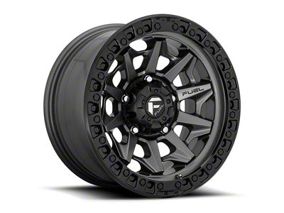 Fuel Wheels Covert Matte Gunmetal Black Bead Ring 6-Lug Wheel; 18x9; 20mm Offset (16-24 Titan XD)